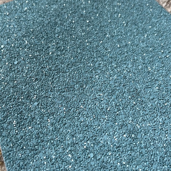 Faux Leather Sheet - Light Blue Sparkle - Picture 2 of 3